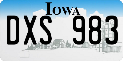 IA license plate DXS983