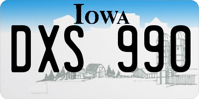 IA license plate DXS990