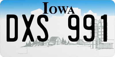 IA license plate DXS991