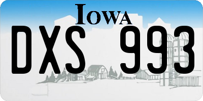 IA license plate DXS993