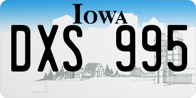 IA license plate DXS995