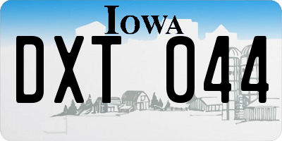 IA license plate DXT044