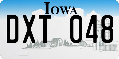 IA license plate DXT048