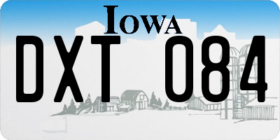 IA license plate DXT084