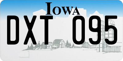 IA license plate DXT095