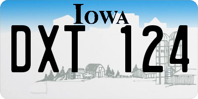 IA license plate DXT124