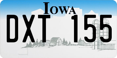 IA license plate DXT155