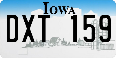 IA license plate DXT159