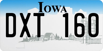 IA license plate DXT160