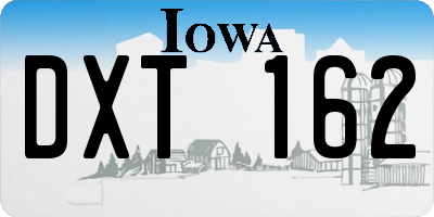 IA license plate DXT162