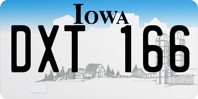 IA license plate DXT166