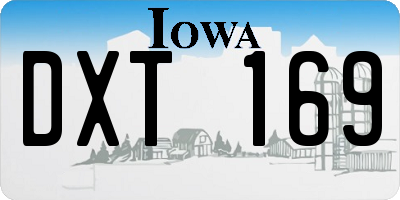 IA license plate DXT169