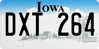 IA license plate DXT264