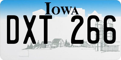 IA license plate DXT266