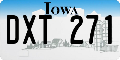 IA license plate DXT271
