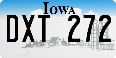 IA license plate DXT272