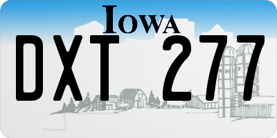 IA license plate DXT277