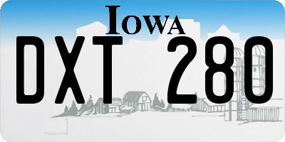 IA license plate DXT280