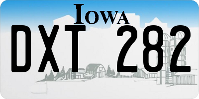 IA license plate DXT282