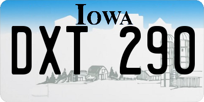 IA license plate DXT290