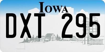 IA license plate DXT295