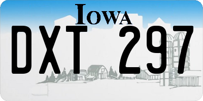 IA license plate DXT297