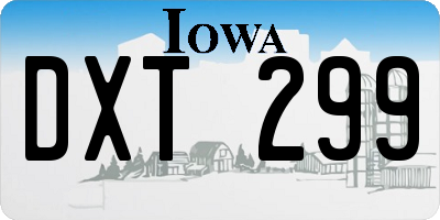 IA license plate DXT299