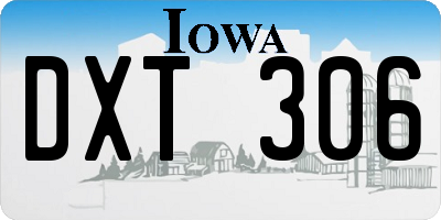 IA license plate DXT306