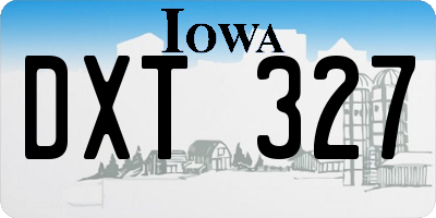 IA license plate DXT327