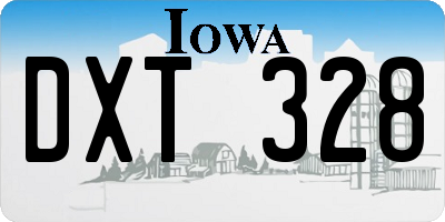 IA license plate DXT328