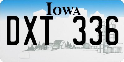 IA license plate DXT336