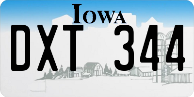 IA license plate DXT344