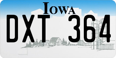 IA license plate DXT364