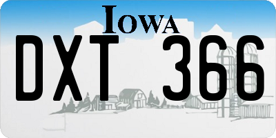IA license plate DXT366