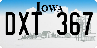 IA license plate DXT367