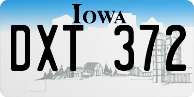 IA license plate DXT372