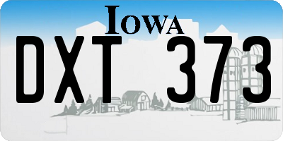 IA license plate DXT373