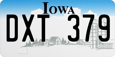 IA license plate DXT379