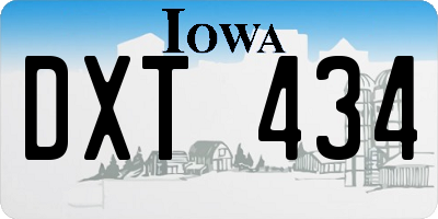 IA license plate DXT434