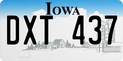 IA license plate DXT437