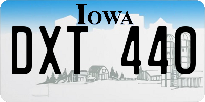 IA license plate DXT440