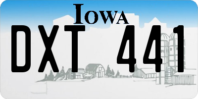 IA license plate DXT441