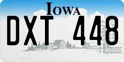 IA license plate DXT448