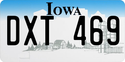 IA license plate DXT469