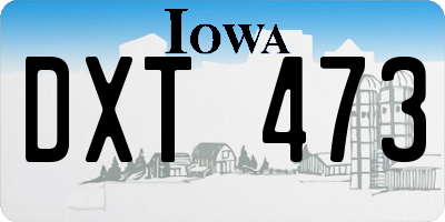 IA license plate DXT473