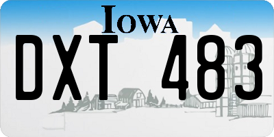 IA license plate DXT483