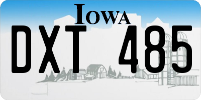 IA license plate DXT485