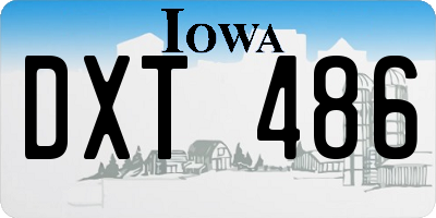 IA license plate DXT486
