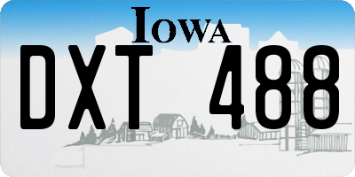 IA license plate DXT488