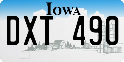 IA license plate DXT490